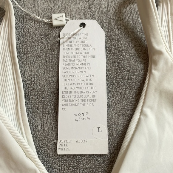 Boys + Arrows Reversible White Phil Bikini Top - Picture 9 of 12